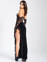 STERLING VELVET LACE GOWN