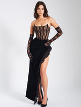 STERLING VELVET LACE GOWN