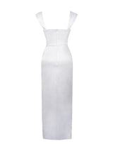 ZARAH WHITE SATIN CORSET DRESS