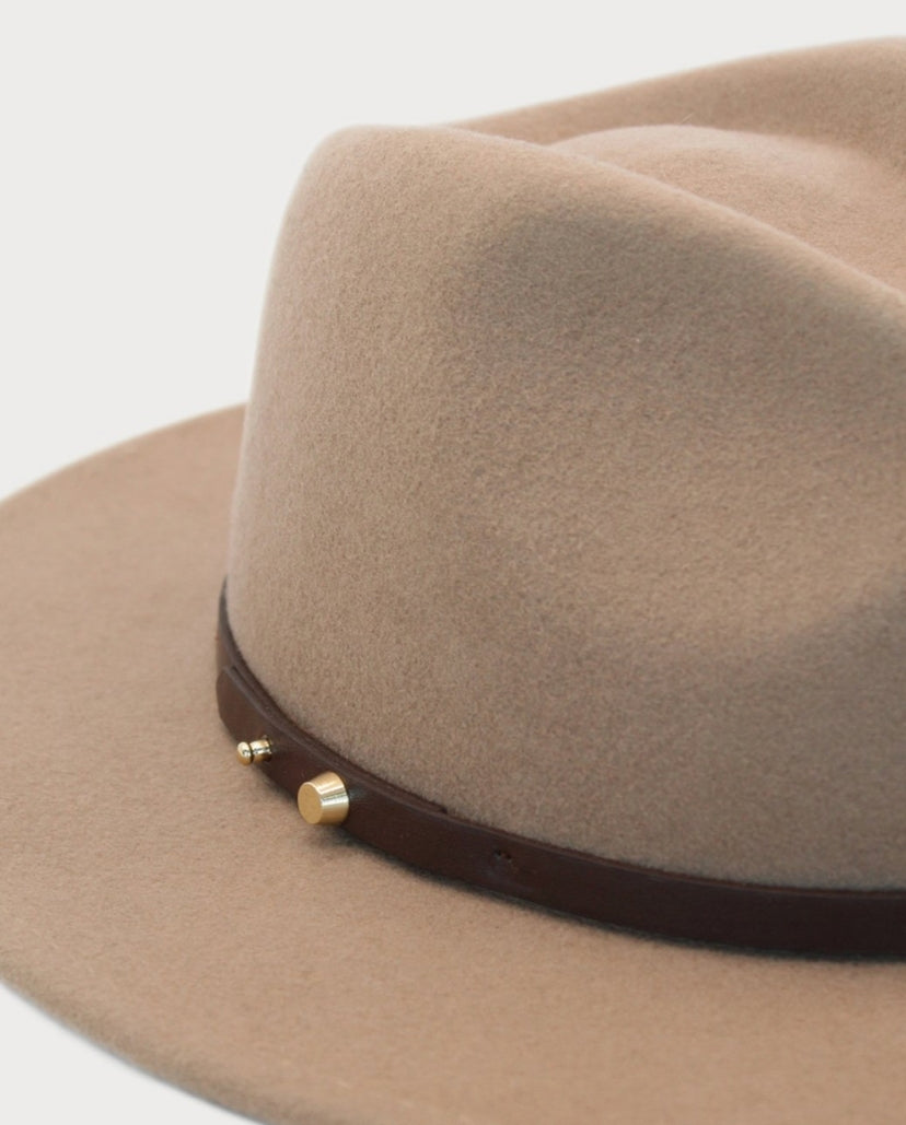 ACE OF SOMETHING FEDORA HAT GOLDEN SAND