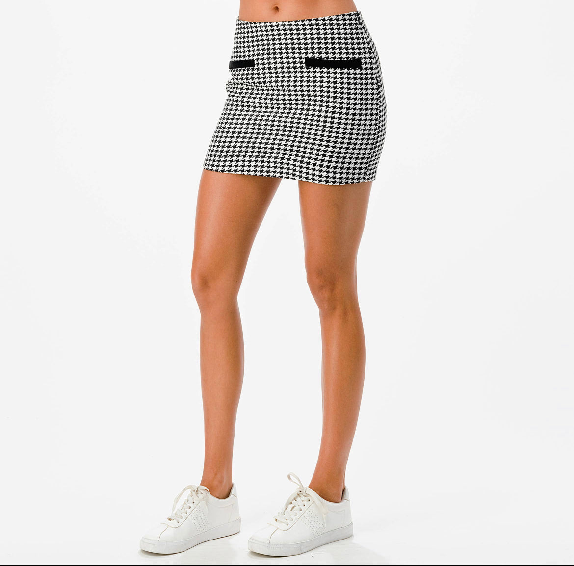 HOUNDSTOOTH MINI SKIRT